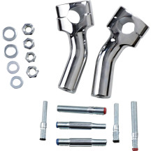 Kickback Handlebar Risers — 4 in rise, 1-1/2 in pullback, 1 in clamp