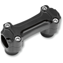 Bone Bar Handlebar Clamp & Riser Kit — Rise 25.4 mm (1"), Clamp 25.4 mm (1"), 1/2-13, Black