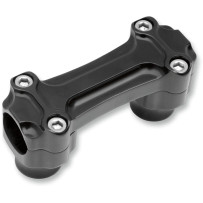 Bone Bar Handlebar Clamp & Riser Kit — Rise 25.4 mm (1"), Clamp 25.4 mm (1"), 1/2-13, Black