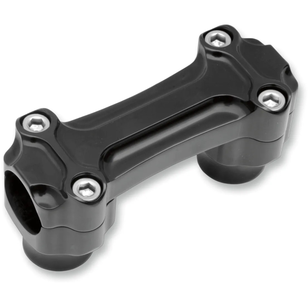 Bone Bar Handlebar Clamp & Riser Kit — Rise 25.4 mm (1"), Clamp 25.4 mm (1"), 1/2-13, Black