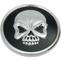 Skull Gas Cap — Black/Chrome, Screw-On