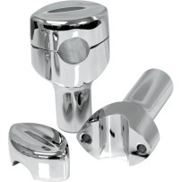 Hefty Smooth Handlebar Risers for 1-1/4" Handlebars — Rise 76.2 mm (3"), Chrome