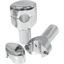 Hefty Smooth Handlebar Risers for 1-1/4" Handlebars — 32 mm (1-1/4"), 76.2 mm (3"), Chrome