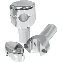 Hefty Smooth Handlebar Risers for 1-1/4" Handlebars — 32 mm (1-1/4"), 76.2 mm (3"), Chrome