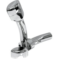 Hefty Smooth Handlebar Risers for 1-1/4" Handlebars — 5-1/2" rise, Chrome