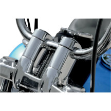 Handlebar Riser Extensions — 50.8 mm rise, 25.4 mm clamp, Chrome polished