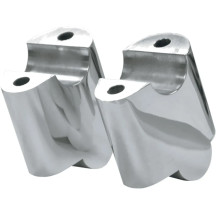 Handlebar Riser Extensions — 50.8 mm rise, 25.4 mm clamp, Chrome polished
