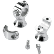 1-3/4" Slimline Handlebar Risers — Rise 1-3/4", Clamp 1", Polished stainless steel