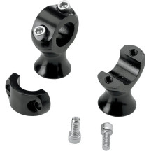 1-3/4" Slimline Handlebar Risers — 44.5 mm rise, 25.4 mm clamp, Black gloss
