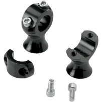 1-3/4" Slimline Handlebar Risers — 44.5 mm rise, 25.4 mm clamp, Black gloss