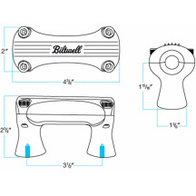 2" Thunder Handlebar Risers — 1" clamp, polished