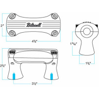 2" Thunder Handlebar Risers — 1" clamp, polished