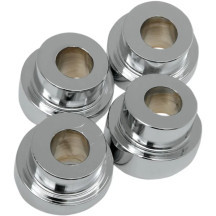 Angled Handlebar Riser Bushing Kit — 10° Chrome
