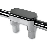 Hefty Handlebar Riser & Top Clamp Kit — 32 mm (1-1/4") clamping diameter, 76.2 mm (3") rise, Chrome