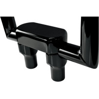 Hefty Handlebar Riser & Top Clamp Kit — 32 mm (1-1/4") clamping, 76.2 mm (3") rise, Black gloss