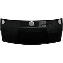 3-Snap Moto Helmet Visor — One Size, Universal fit, Black