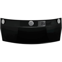 3-Snap Moto Helmet Visor — One Size, Universal fit, Black