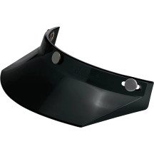 3-Snap Moto Helmet Visor — One Size, Universal fit, Black