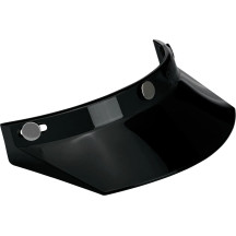 3-Snap Moto Helmet Visor — One Size, Universal fit, Black