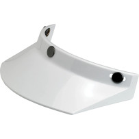 3-Snap Moto Helmet Visor — One Size, Universal, White (Gloss)