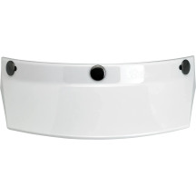 3-Snap Moto Helmet Visor — One Size, Universal, White (Gloss)