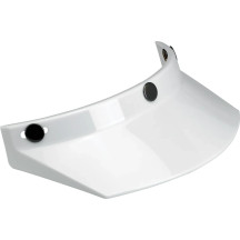 3-Snap Moto Helmet Visor — One Size, Universal, White (Gloss)