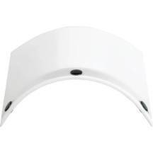 3-Snap Moto Helmet Visor — One Size, Universal, White (Gloss)