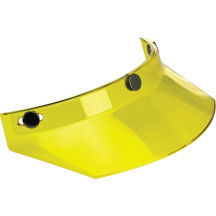 3-Snap Moto Helmet Visor — One Size, 3-snap fit, Yellow