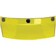 3-Snap Moto Helmet Visor — One Size, 3-snap fit, Yellow