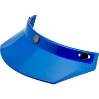 3-Snap Moto Helmet Visor — One Size, Universal fit, Blue