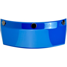 3-Snap Moto Helmet Visor — One Size, Universal fit, Blue