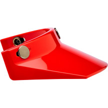 3-Snap Moto Helmet Visor — One Size, Red, Universal