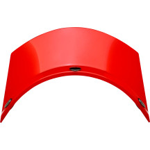 3-Snap Moto Helmet Visor — One Size, Red, Universal