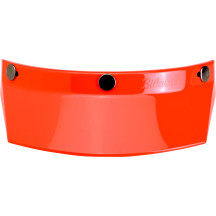 3-Snap Moto Helmet Visor — One Size, Orange