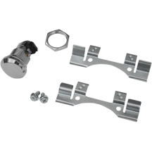 Push-Button Fuel Door Latch Kit — Chrome