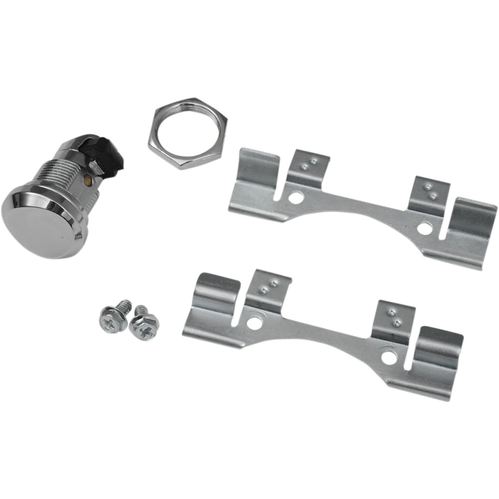 Push-Button Fuel Door Latch Kit — Chrome