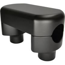 Solid Handlebar Riser & Top Clamp Kit — 1" clamp, 11-1/2" rise (29 cm), flat black