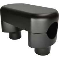 Hefty Handlebar Riser & Top Clamp Kit — 32 mm (1-1/4") clamp, 38.1 mm (1-1/2") rise, Black