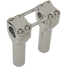 Assault Handlebar Risers — 32 mm (1-1/4") clamp, 15 cm (6") rise, Chrome