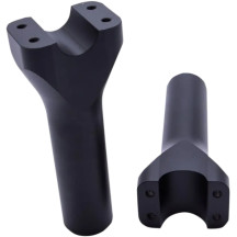 Assault Handlebar Risers — 6" rise, 1" clamping diameter, Black matte