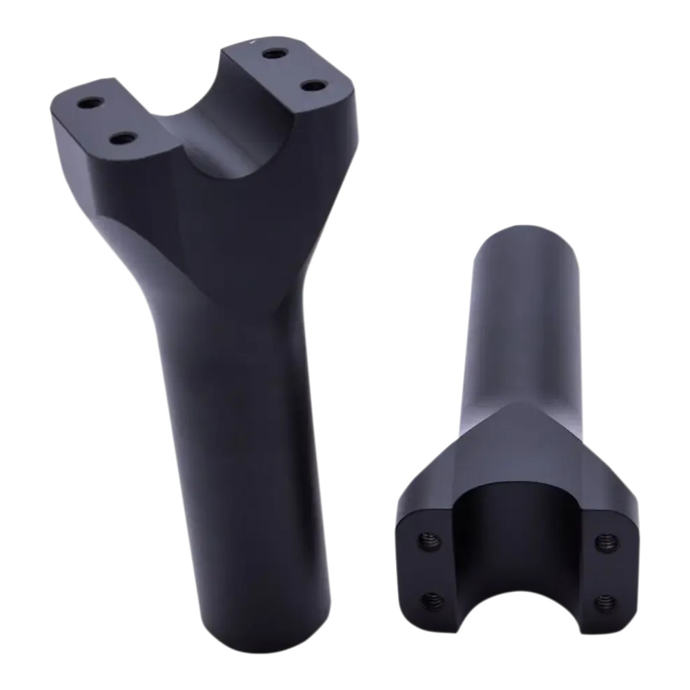 Assault Handlebar Risers — 6" rise, 1" clamping diameter, Black matte