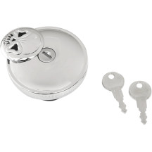 Screw-In Locking Skull Gas Cap — Chrome