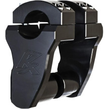 Patriot Series Pivoting Handlebar Risers — 1" clamp, 2" rise, Black