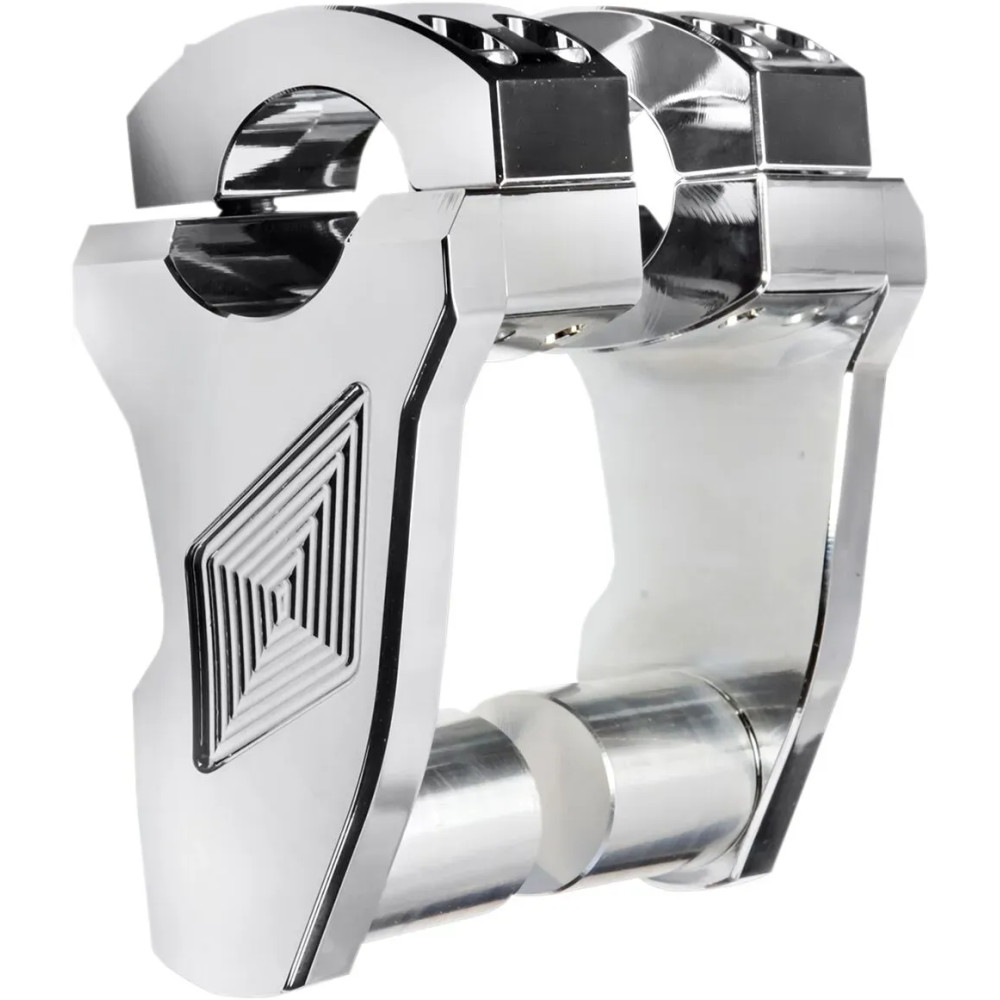 Patriot Series Pivoting Handlebar Risers — 1" clamp, 76.2 mm rise, Chrome