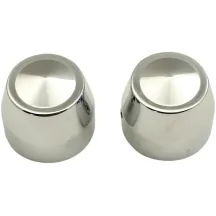 Elite Front Axle Cap — 25 mm (63/64"), Chrome