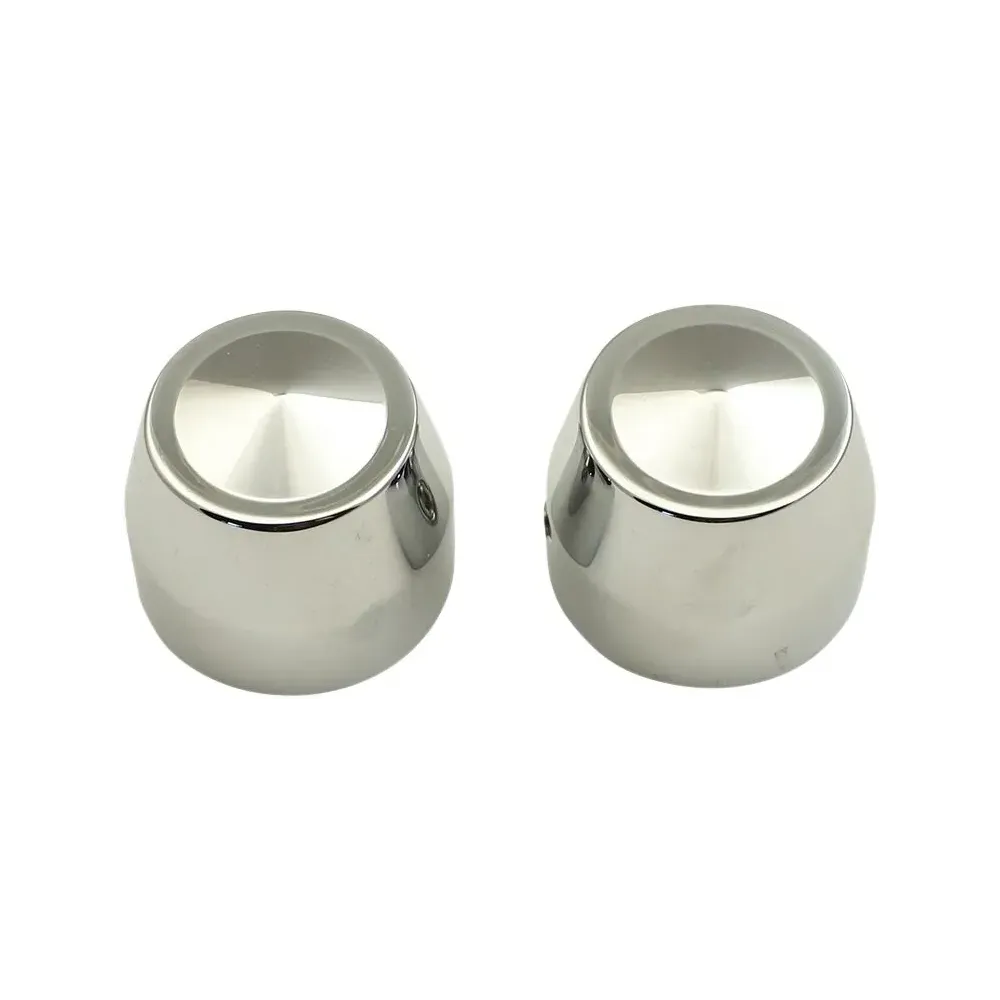 Elite Front Axle Cap — 25 mm (63/64"), Chrome