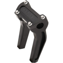 Elevadores de manillar — 6,5 in de elevación, 1,5 in de retroceso, abrazadera 1 in, negro anodizado