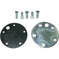 Replacement Block Off Plate with Gasket — Black, Silver
