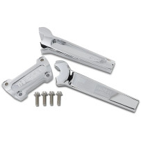 Elevadores de manillar — 3-1/2" centro a centro, diámetro de sujeción 1", elevación 8", base 1/2-13, cromo