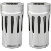 Cubiertas de fuelles de horquilla de aluminio — +2", Cromo